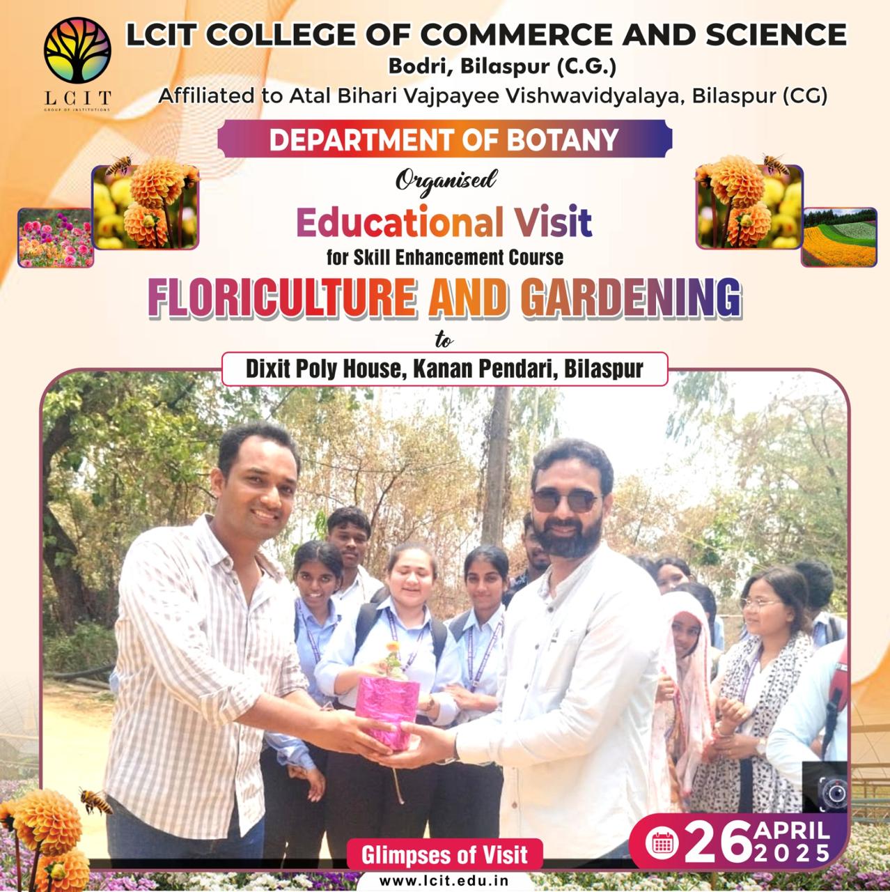 Educational visit by botany department